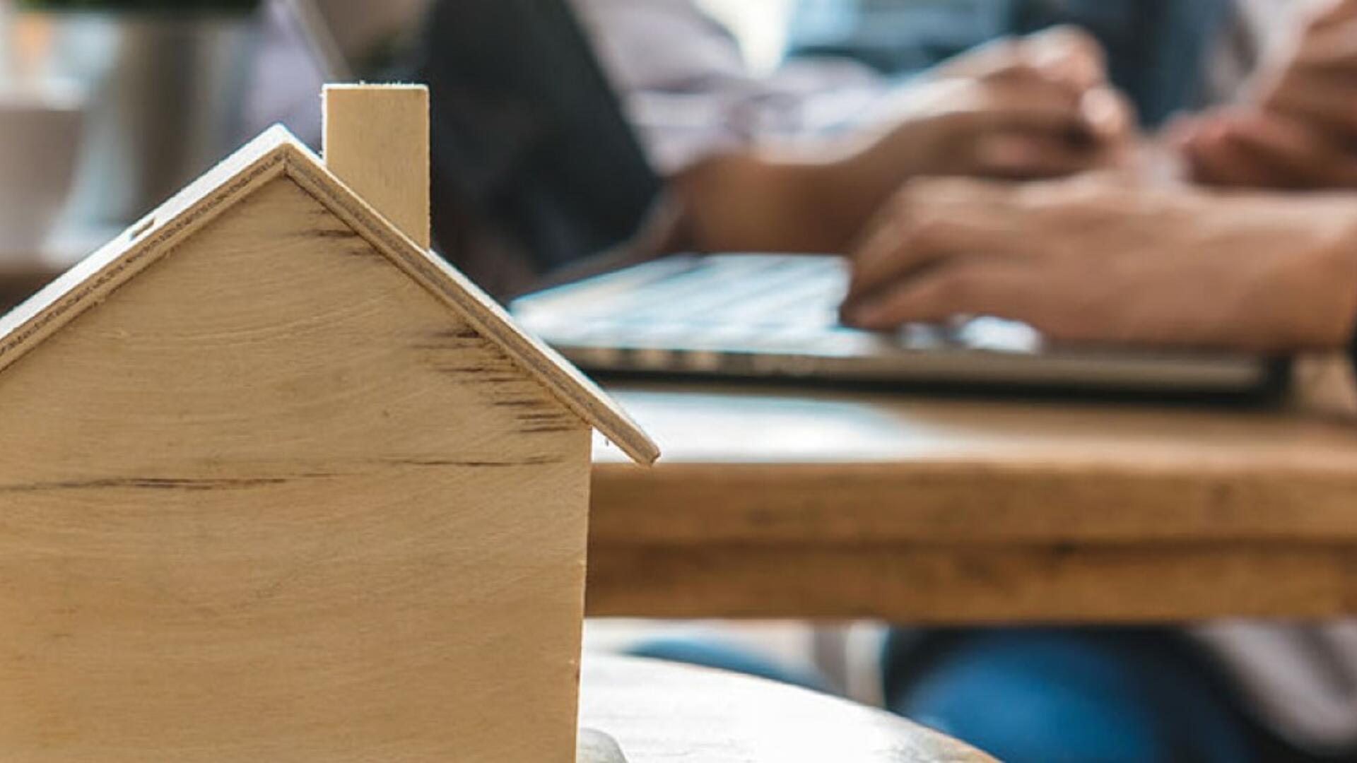 wooden model of house